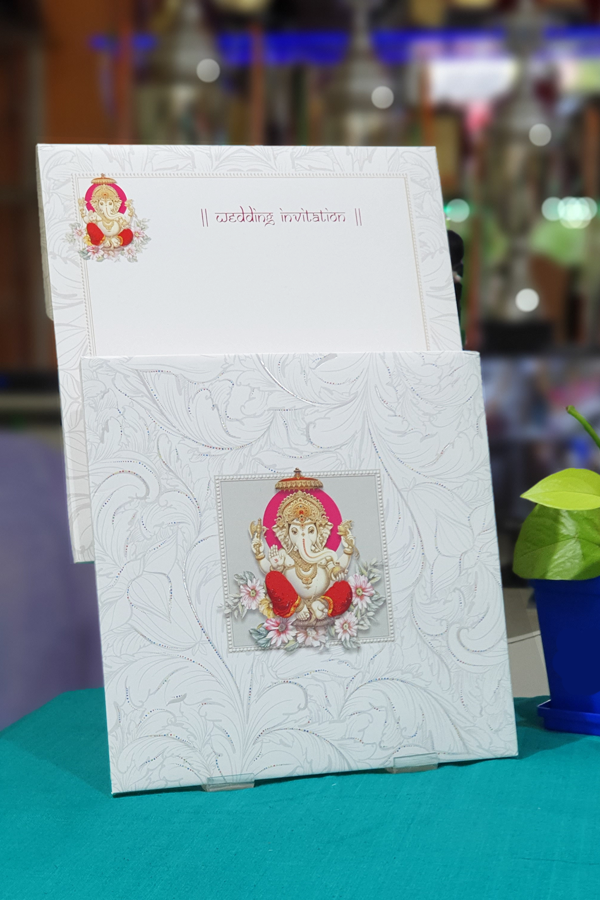 Hindu Wedding Invitation Card Ganesha
